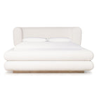 As Shown: King.  in Rome Ivory. Oak finished in Mint White Natural.
