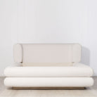 As Shown: King.  in Rome Ivory. Oak finished in Mint White Natural.