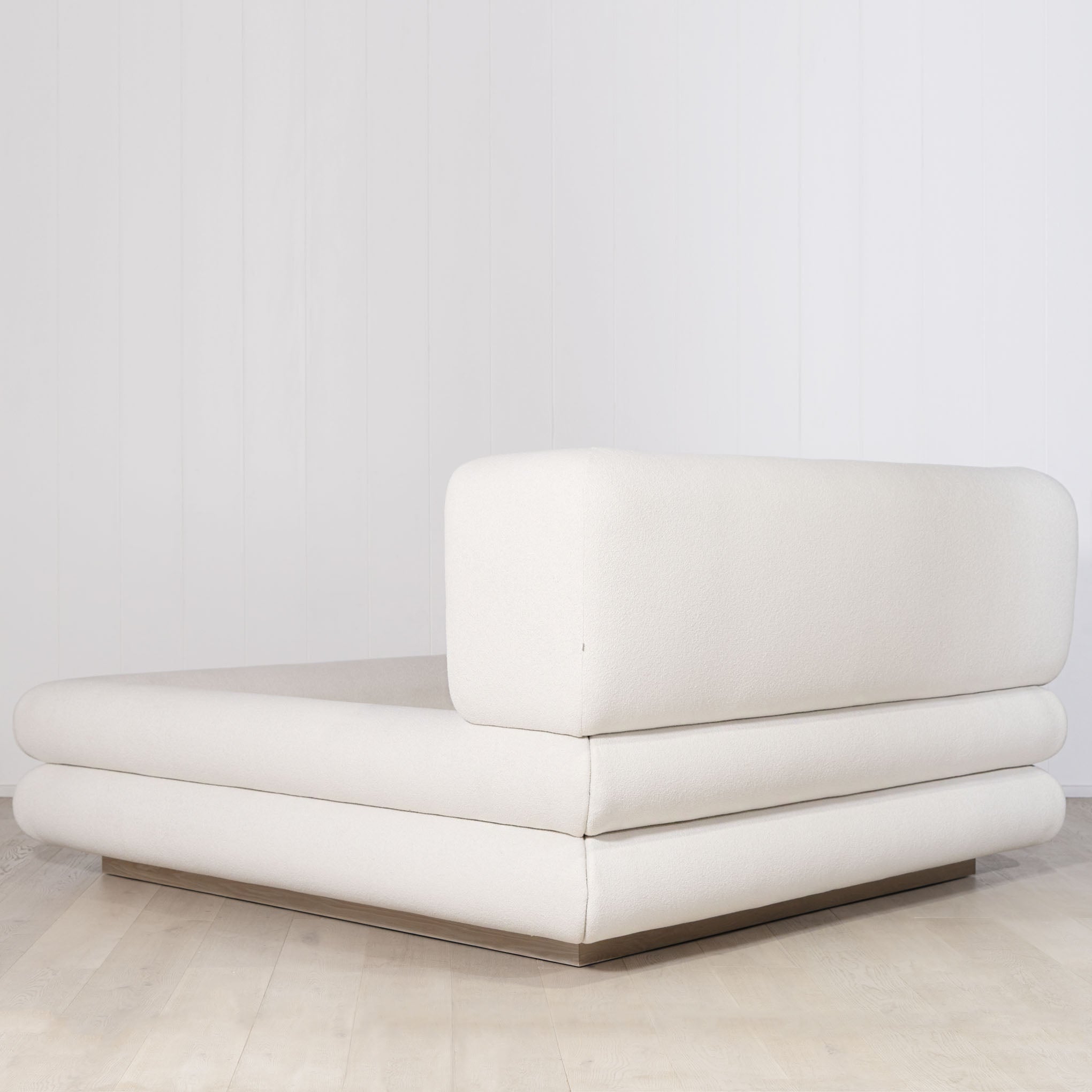 As Shown: King.  in Rome Ivory. Oak finished in Mint White Natural.