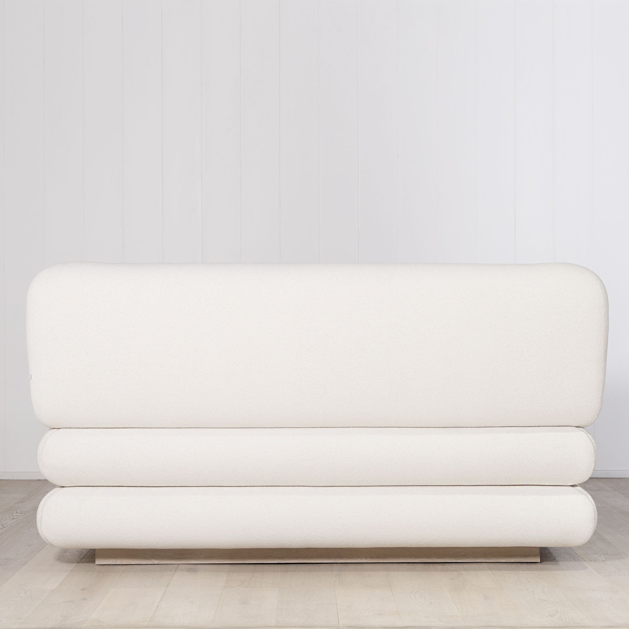 As Shown: King.  in Rome Ivory. Oak finished in Mint White Natural.