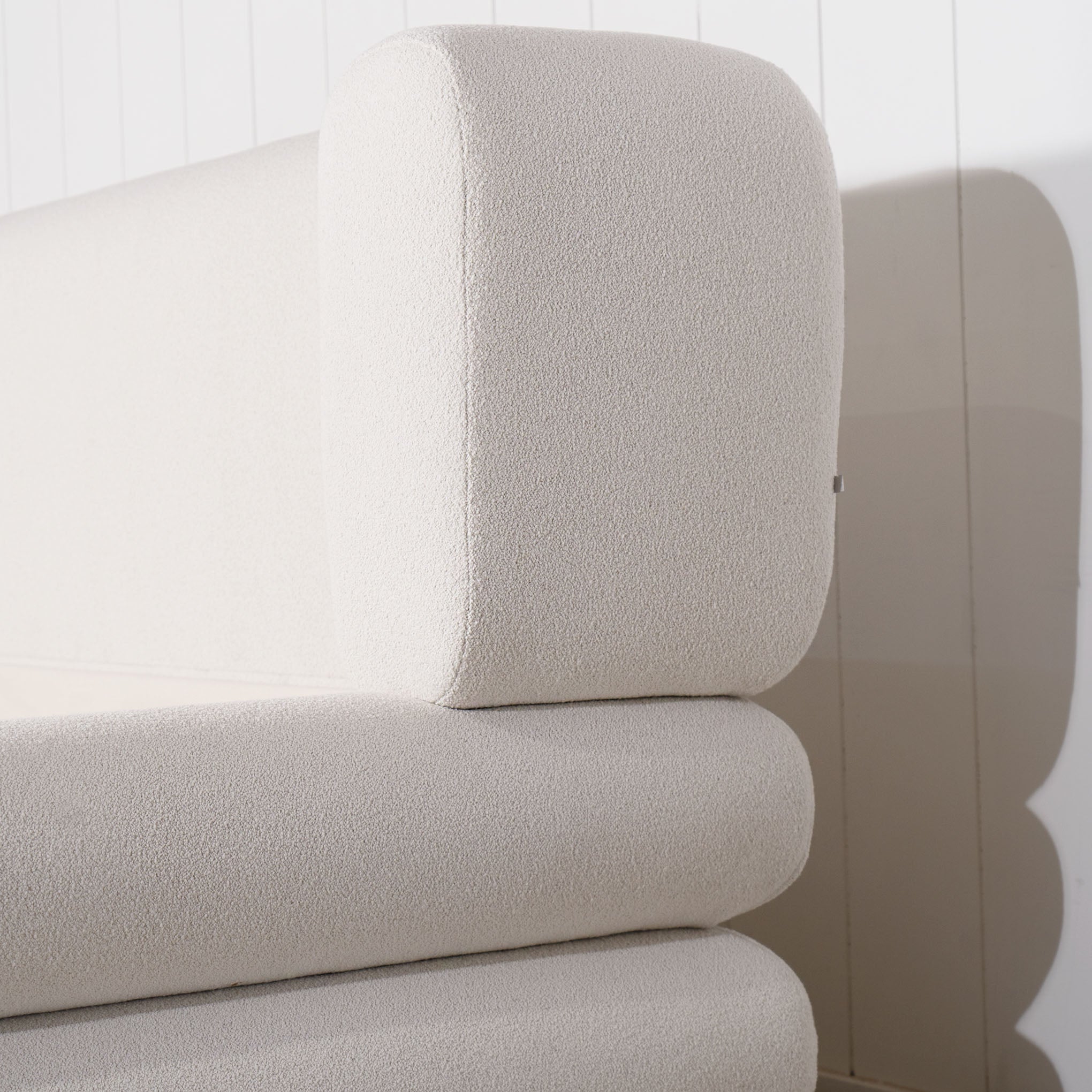As Shown: King.  in Rome Ivory. Oak finished in Mint White Natural.