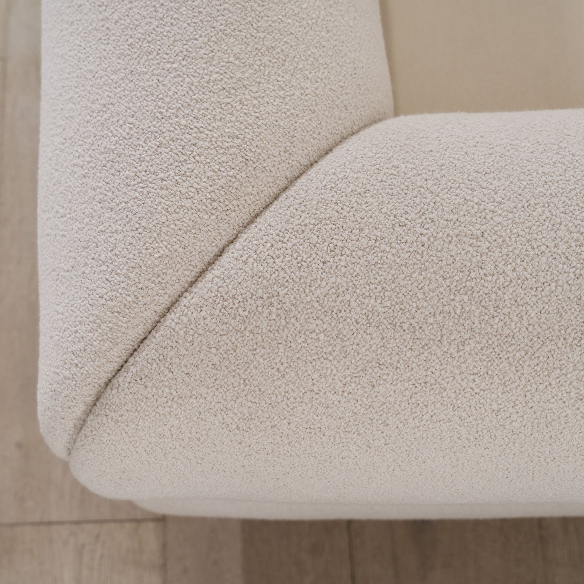 As Shown: King.  in Rome Ivory. Oak finished in Mint White Natural.