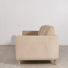 As Shown: in Mila Cashew, Mint White / Super White finish