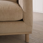 As Shown: in Mila Cashew, Mint White / Super White finish