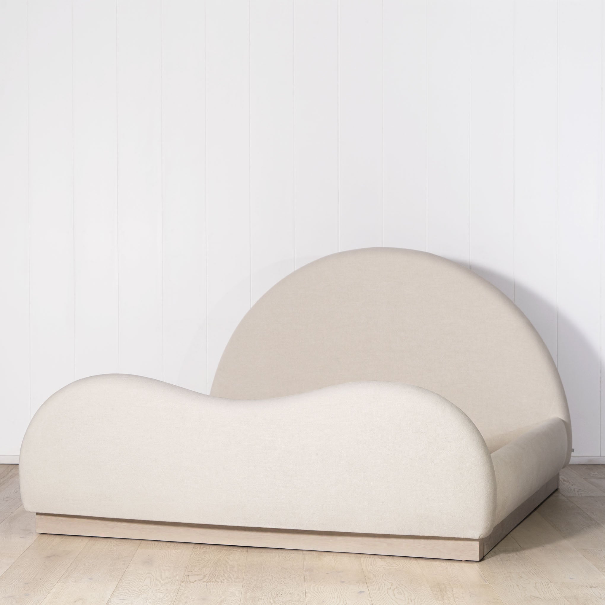 As Shown: in Frame Natural. Oak finished in Mint White / Super White.
