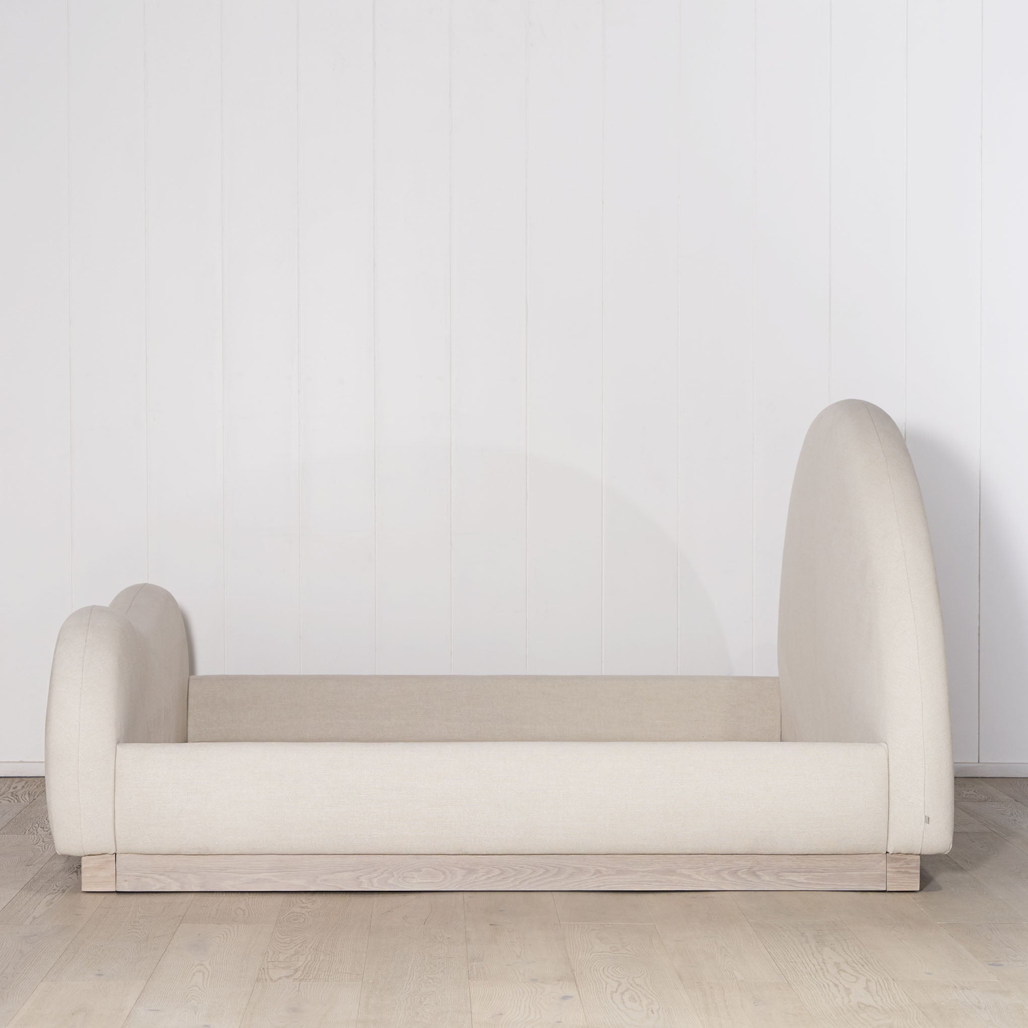 As Shown: in Frame Natural. Oak finished in Mint White / Super White.
