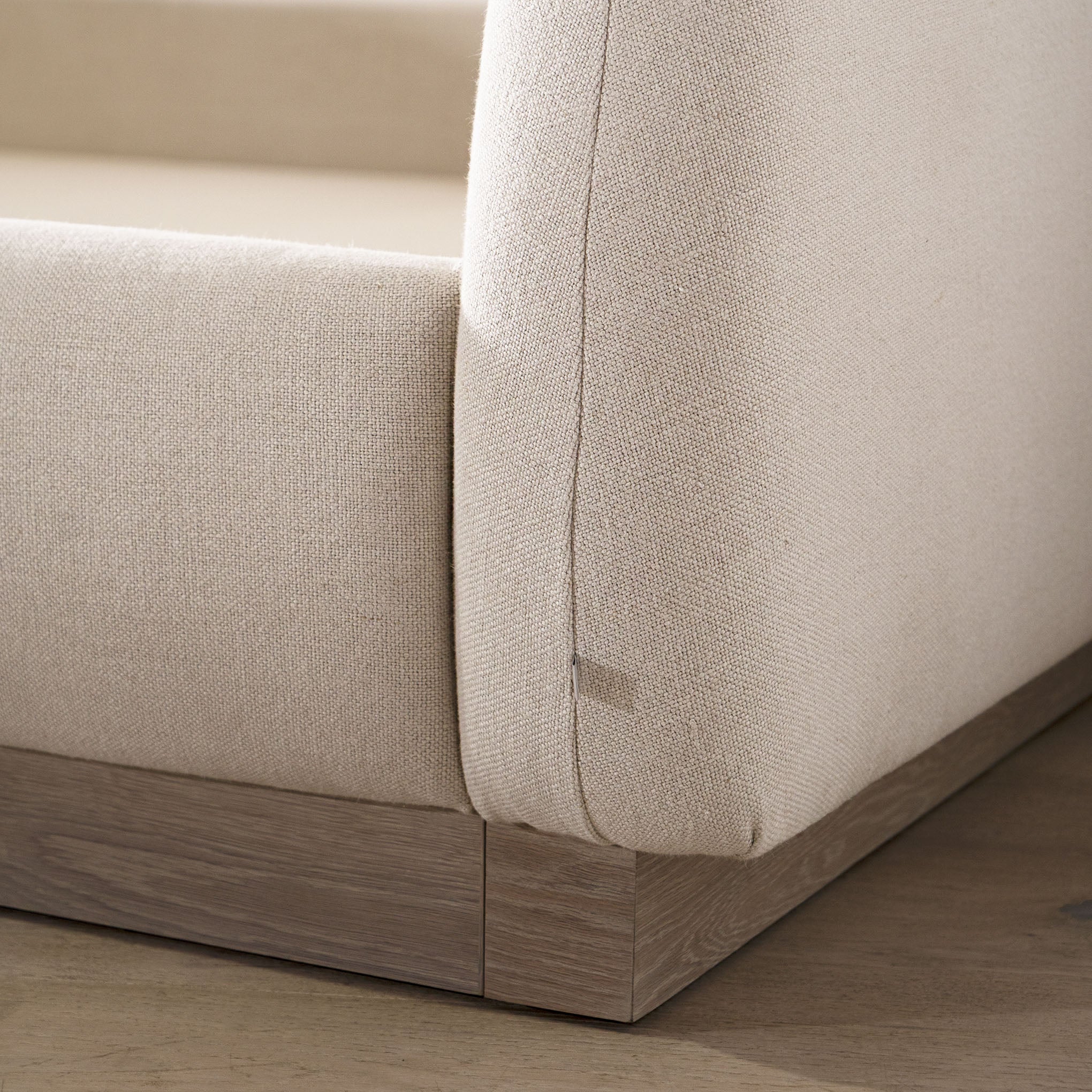 As Shown: in Frame Natural. Oak finished in Mint White / Super White.
