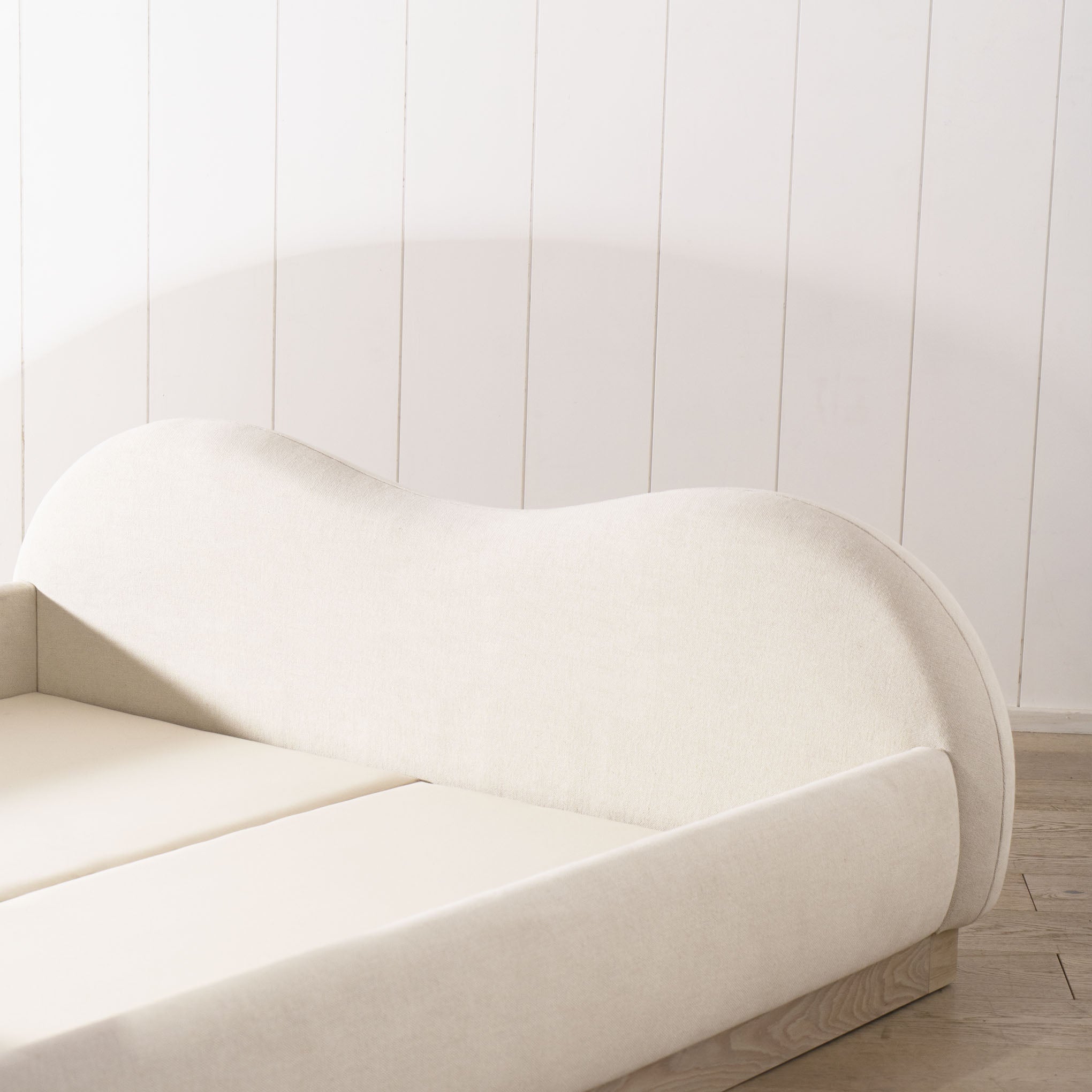 As Shown: in Frame Natural. Oak finished in Mint White / Super White.