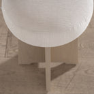 As Shown: in Mila Sugar, Mint White Natural oak finish.