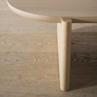As Shown: Oak finished in Beach White (Discontinued Finish).