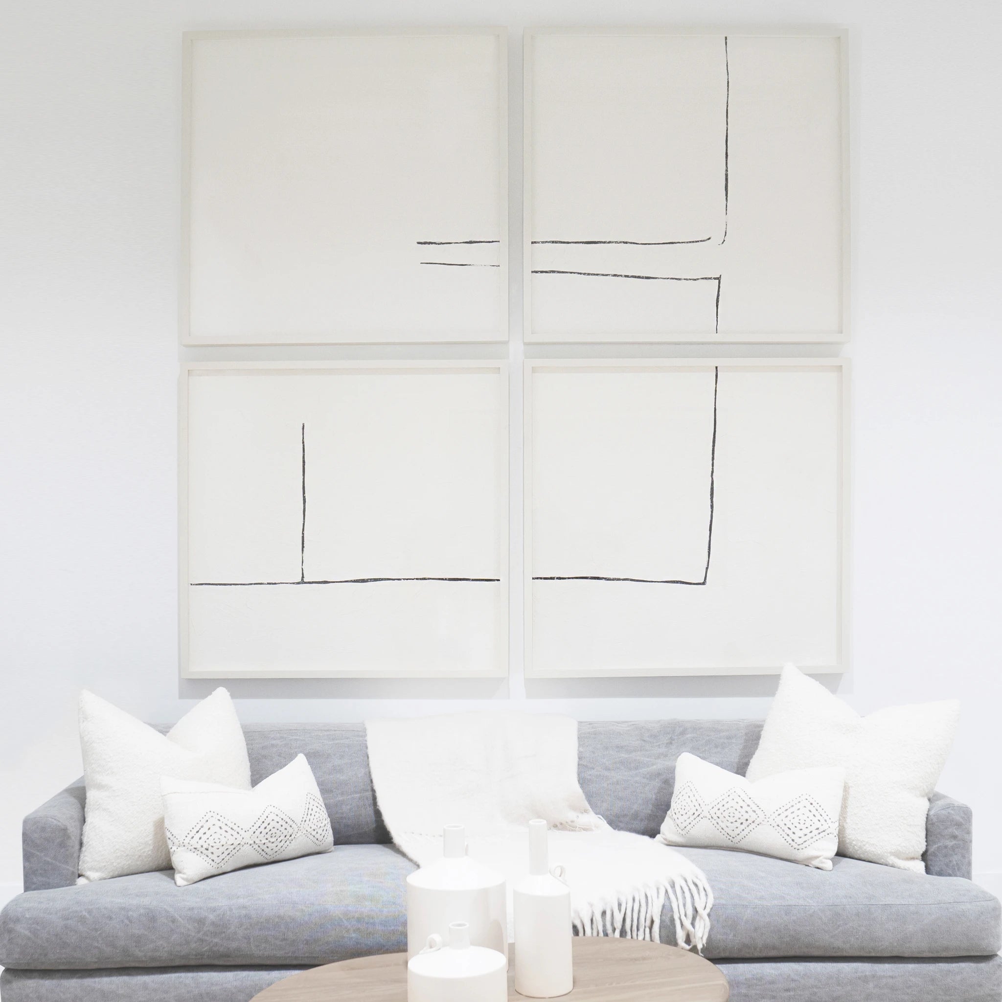 Abyss-Entailles - Shown in 41x40 format, painted oak. Shown as a set of 4. | Muskoka Living Collection - Art      