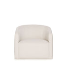 As Shown: in upholstered Parker Sand, swivel.