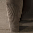 As Shown: in Mila Driftwood and Sky Taupe.Seat height : 19.5"Seat depth : 24"