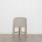 As Shown: in Mint White Natural oak finish and COM fabric.