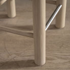 As Shown: in Mint White Natural oak finish and COM fabric.
