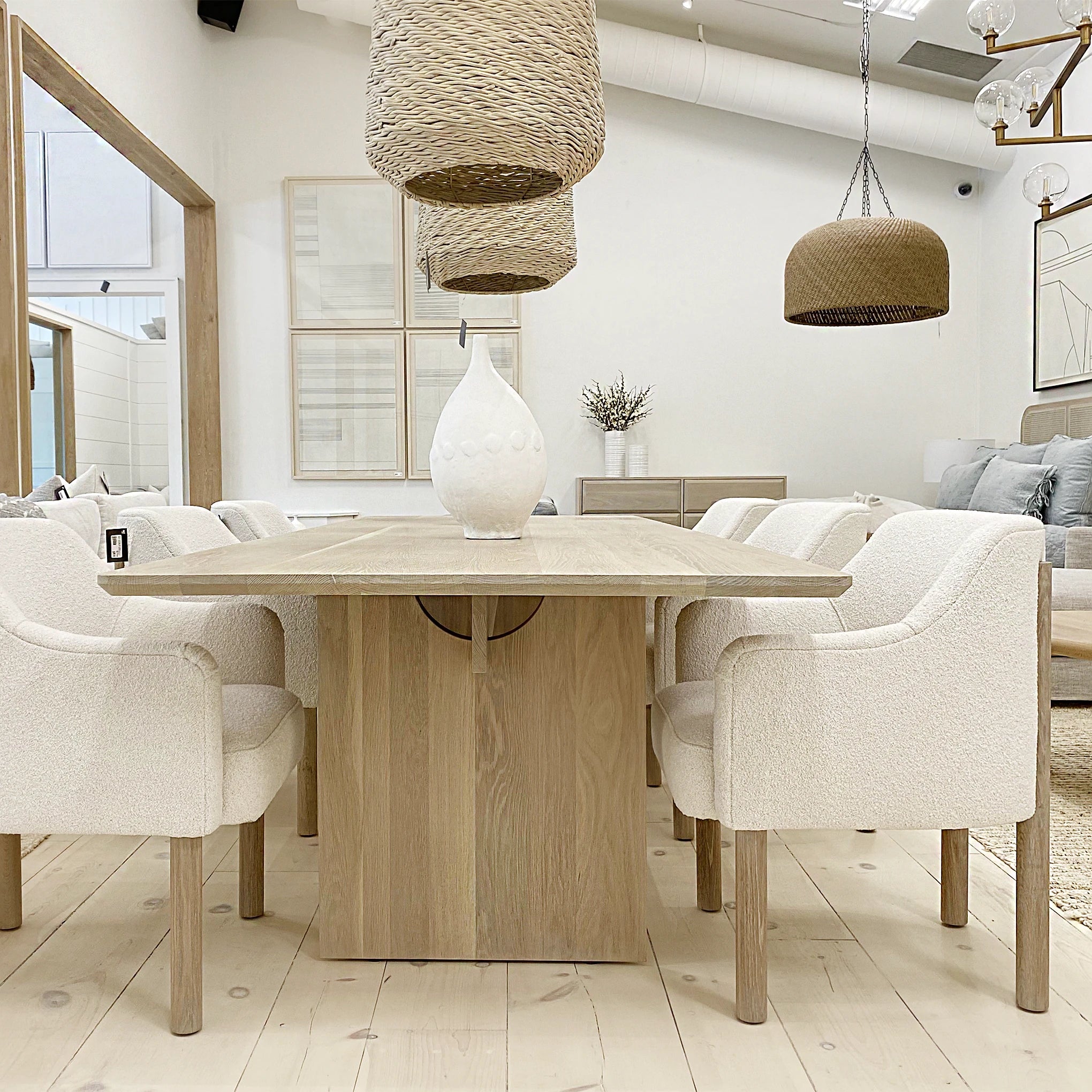 As Shown: in Mint White Natural.