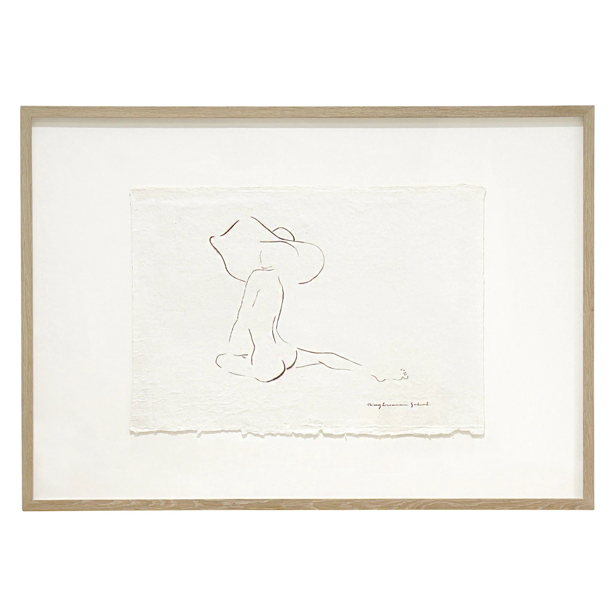La Femme au Chapeau. Shown in 36x52 format, natural oak. | Muskoka Living Collection - Art