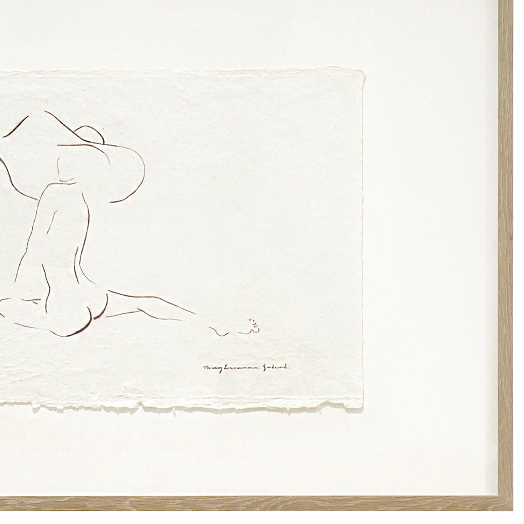 La Femme au Chapeau. Shown in 36x52 format, natural oak. | Muskoka Living Collection - Art