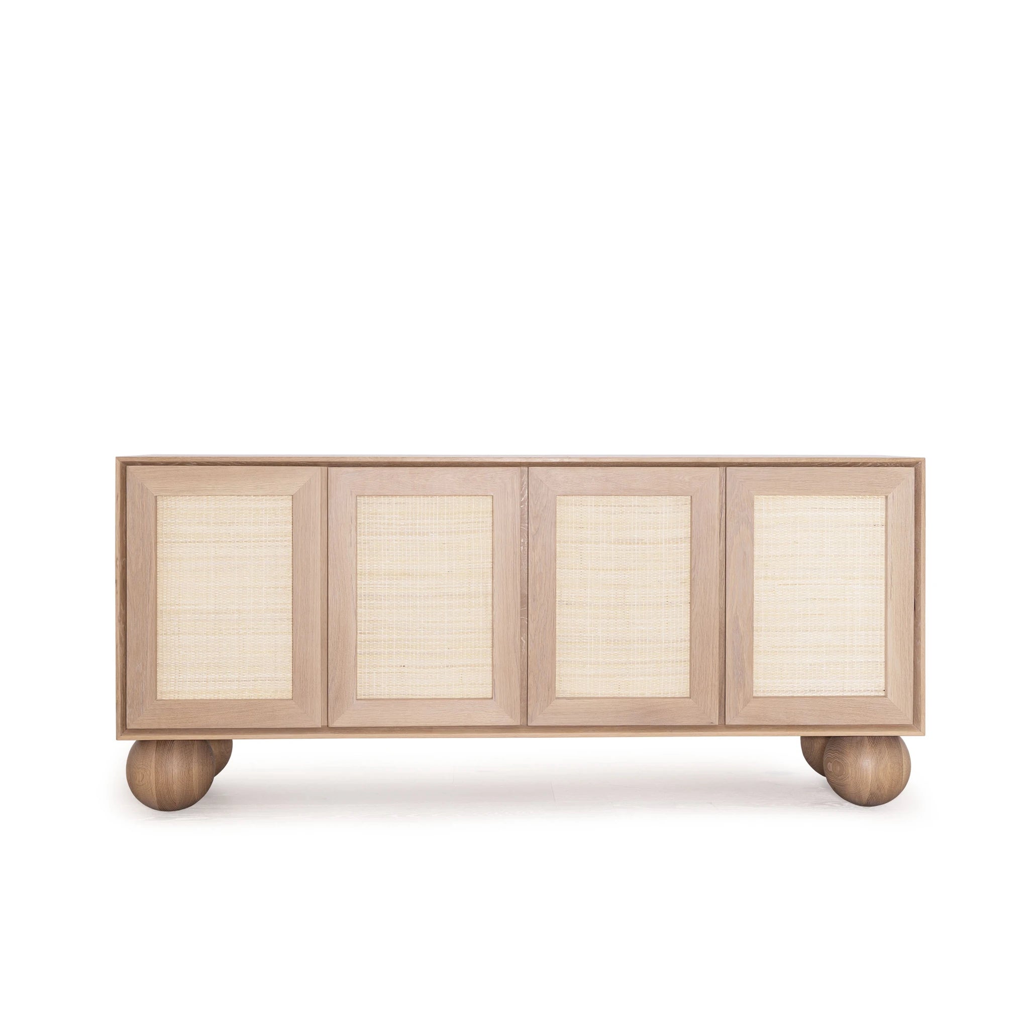 As Shown: in Mint White Natural finish with natural Cane.