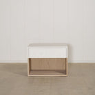 As Shown: finished in Mint White Natural with white top finish.