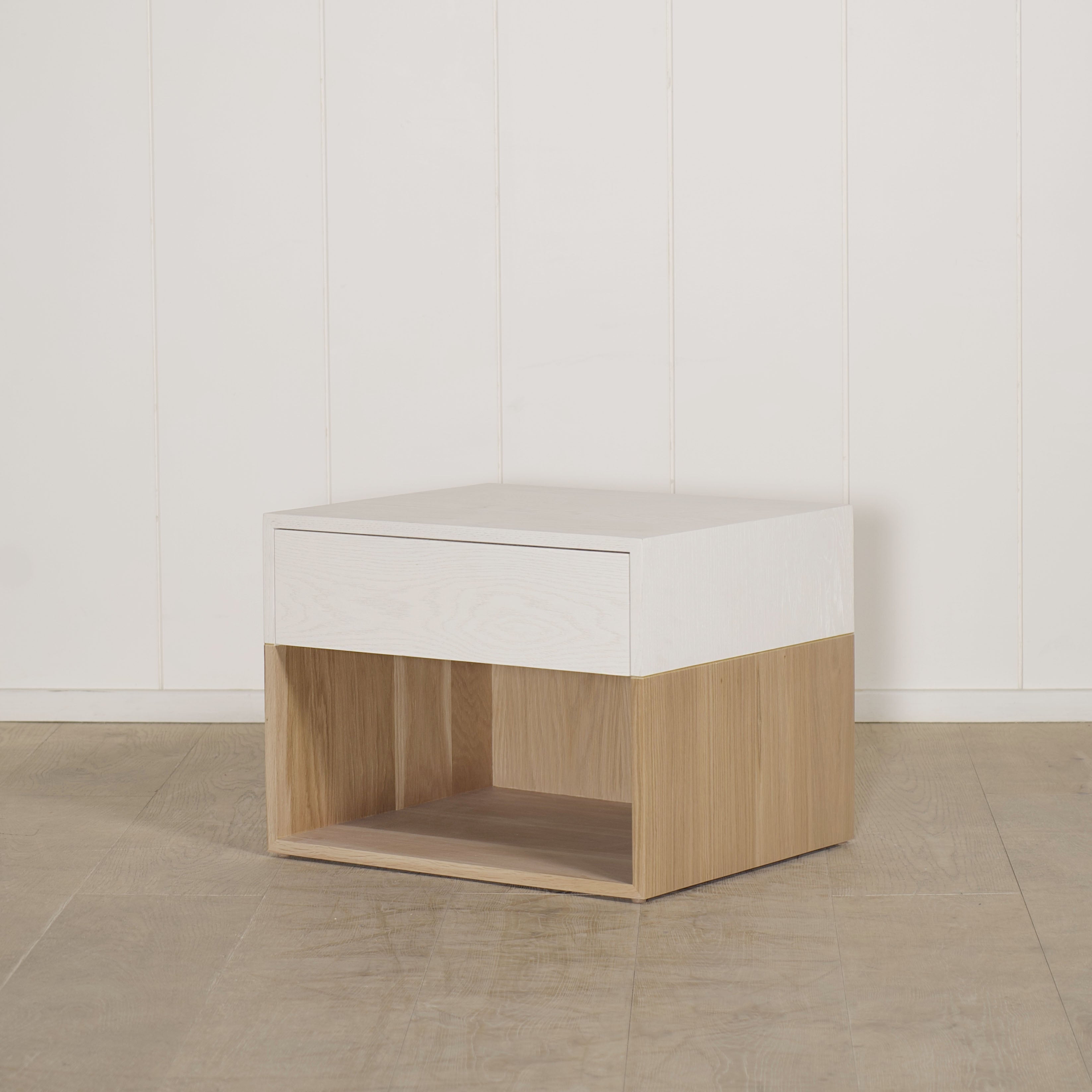 As Shown: finished in Mint White Natural with white top finish.