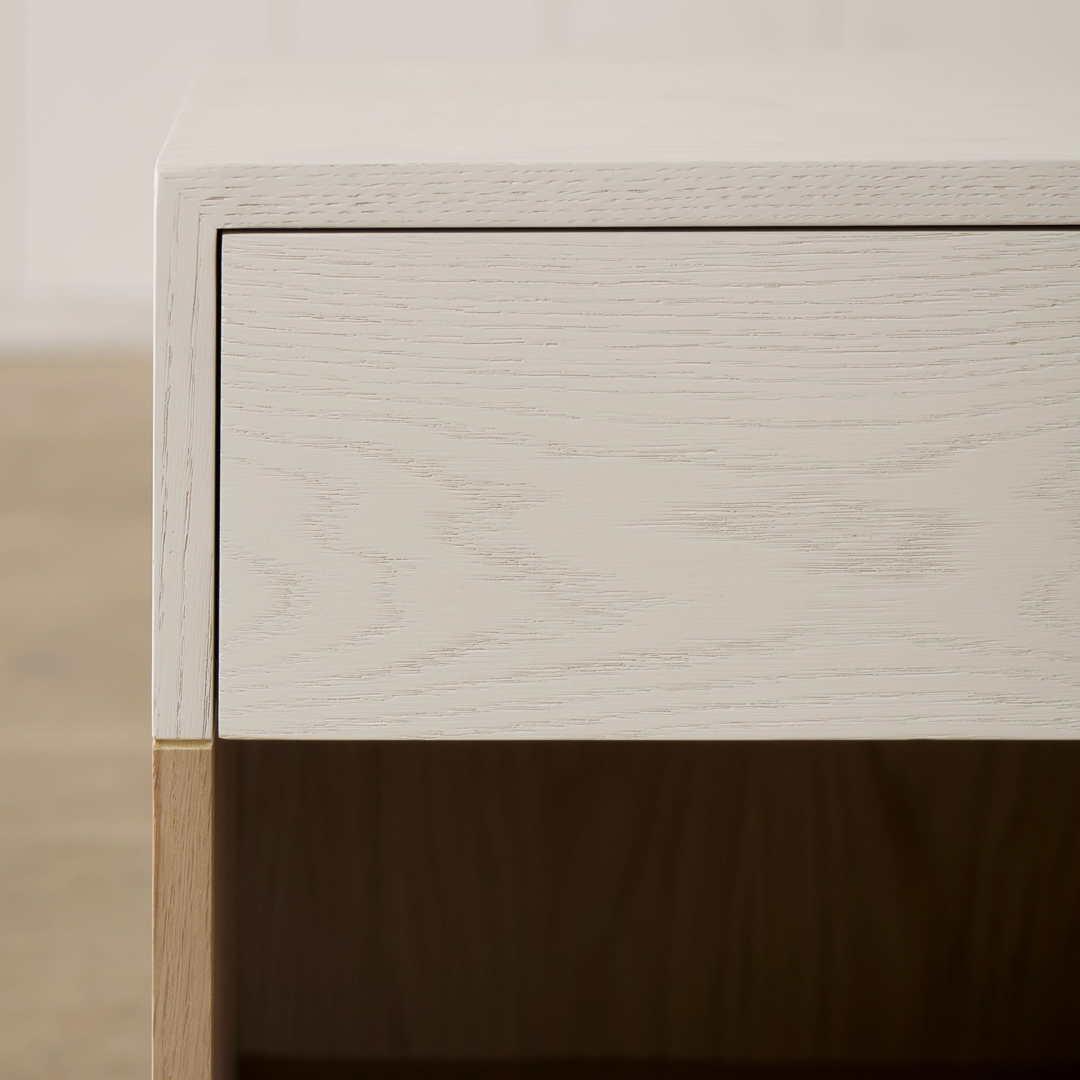 As Shown: finished in Mint White Natural with white top finish.