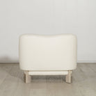 As Shown: in Berber White. Oak legs finished in Mint White Super White