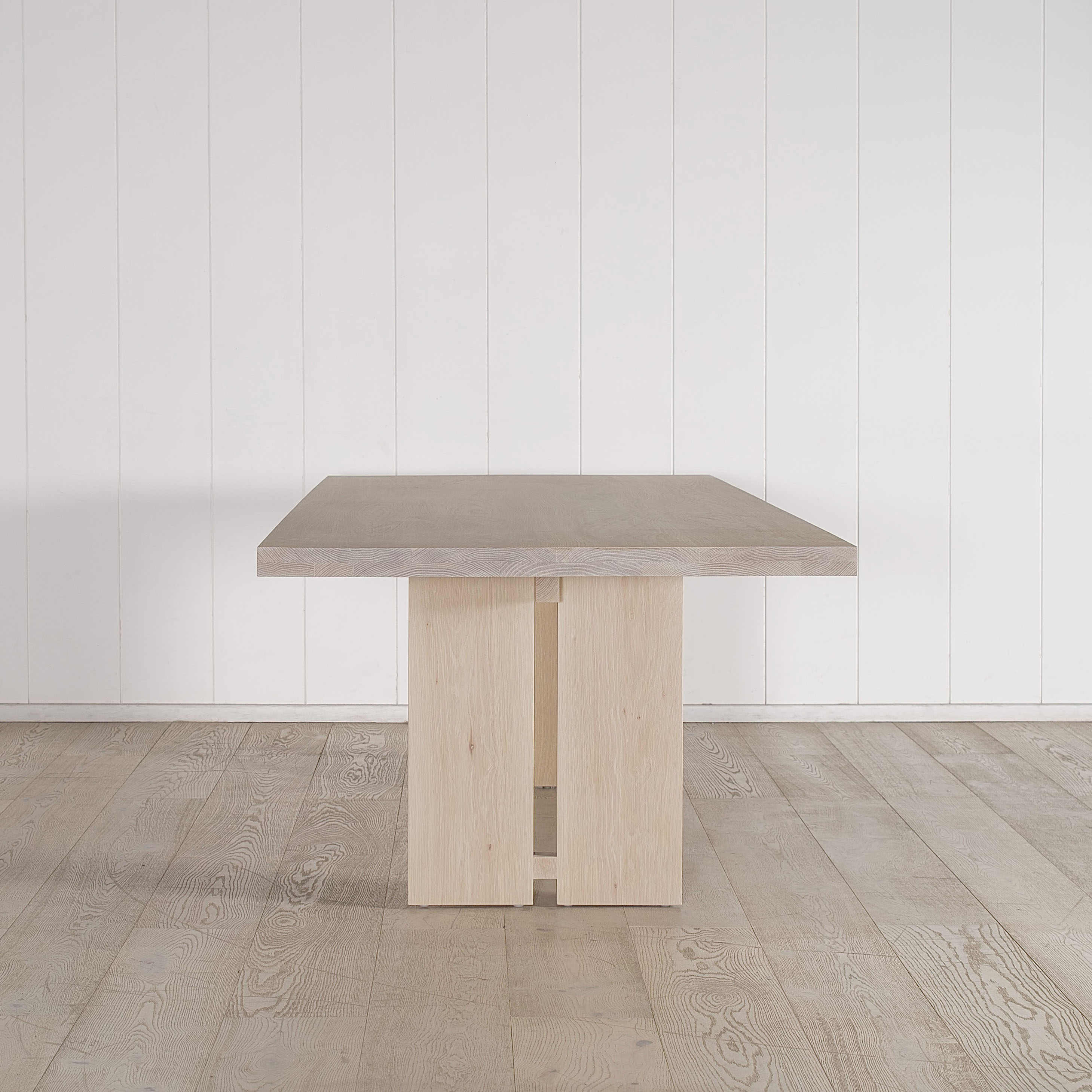 As Shown: finished in Mint White Natural.
