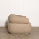 As Shown: in Sheepskin Toast with oak base stained in Mint White Natural.