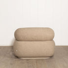 As Shown: in Sheepskin Toast with oak base stained in Mint White Natural.