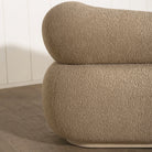 As Shown: in Sheepskin Toast with oak base stained in Mint White Natural.