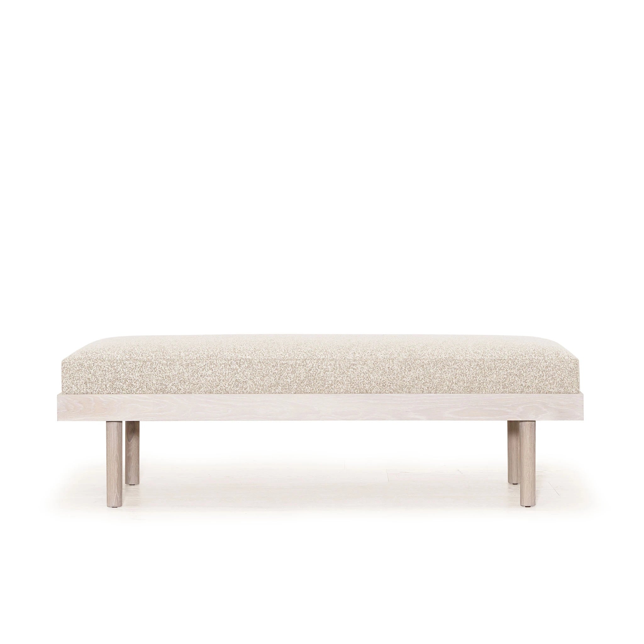 As Shown: in Arlo Oatmeal finished in Mint White Super White