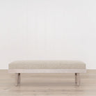 As Shown: in Arlo Oatmeal finished in Mint White Super White