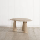 As Shown: Solid Oak finished in Mint White Natural.