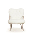 As Shown: in Ivory Shearling, oak finished in Mint White Super White