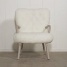 As Shown: in Ivory Shearling, oak finished in Mint White Super White