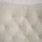 As Shown: in Ivory Shearling, oak finished in Mint White Super White
