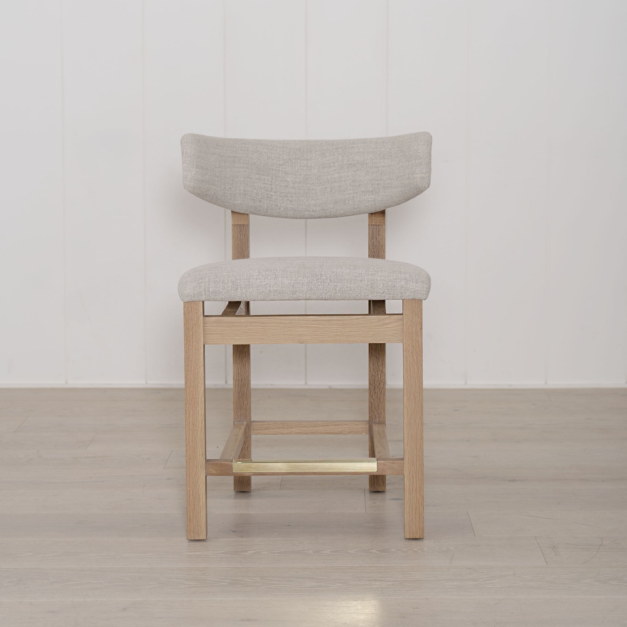 As Shown: Belgian Fog. Oak finished in Mint White Natural.