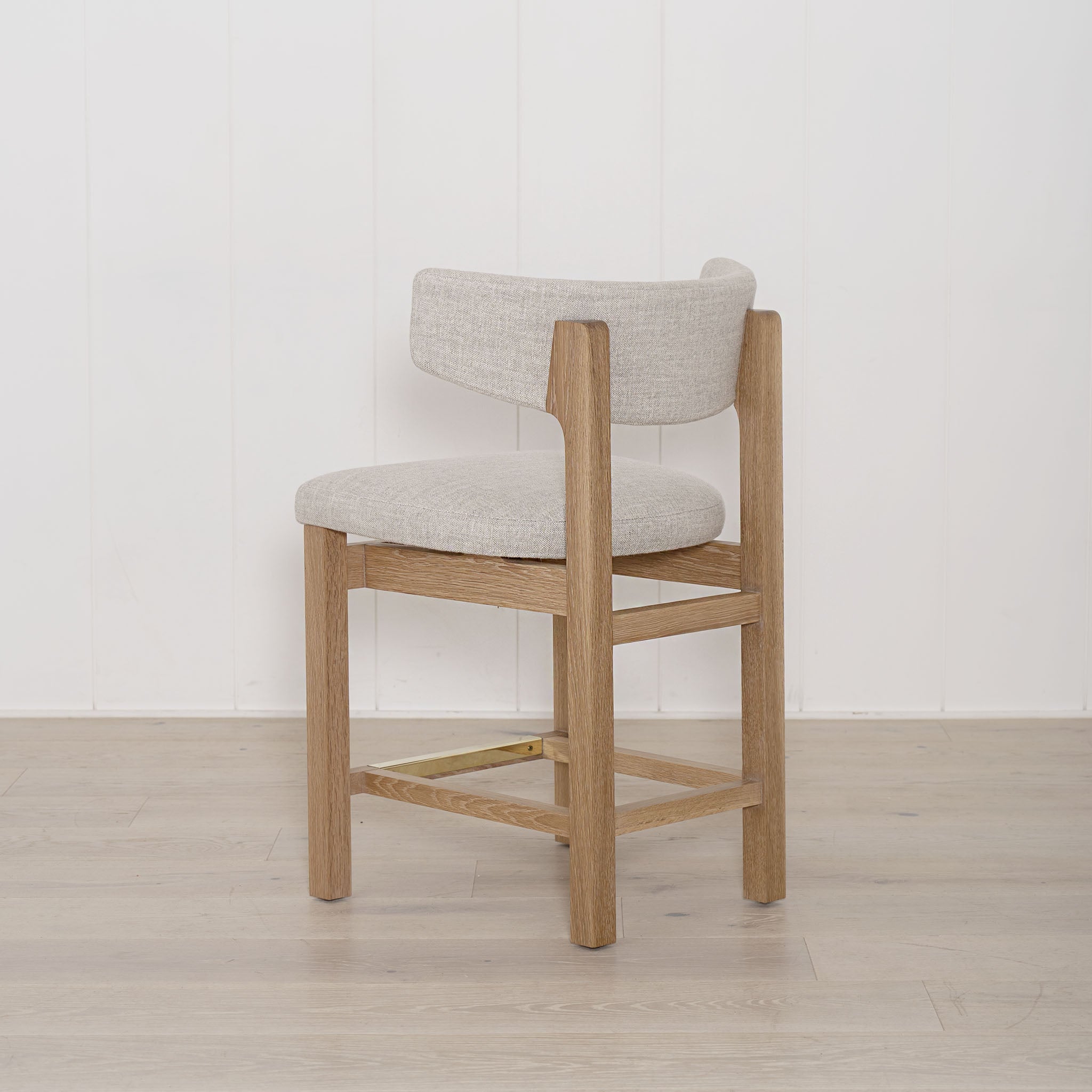 As Shown: Belgian Fog. Oak finished in Mint White Natural.