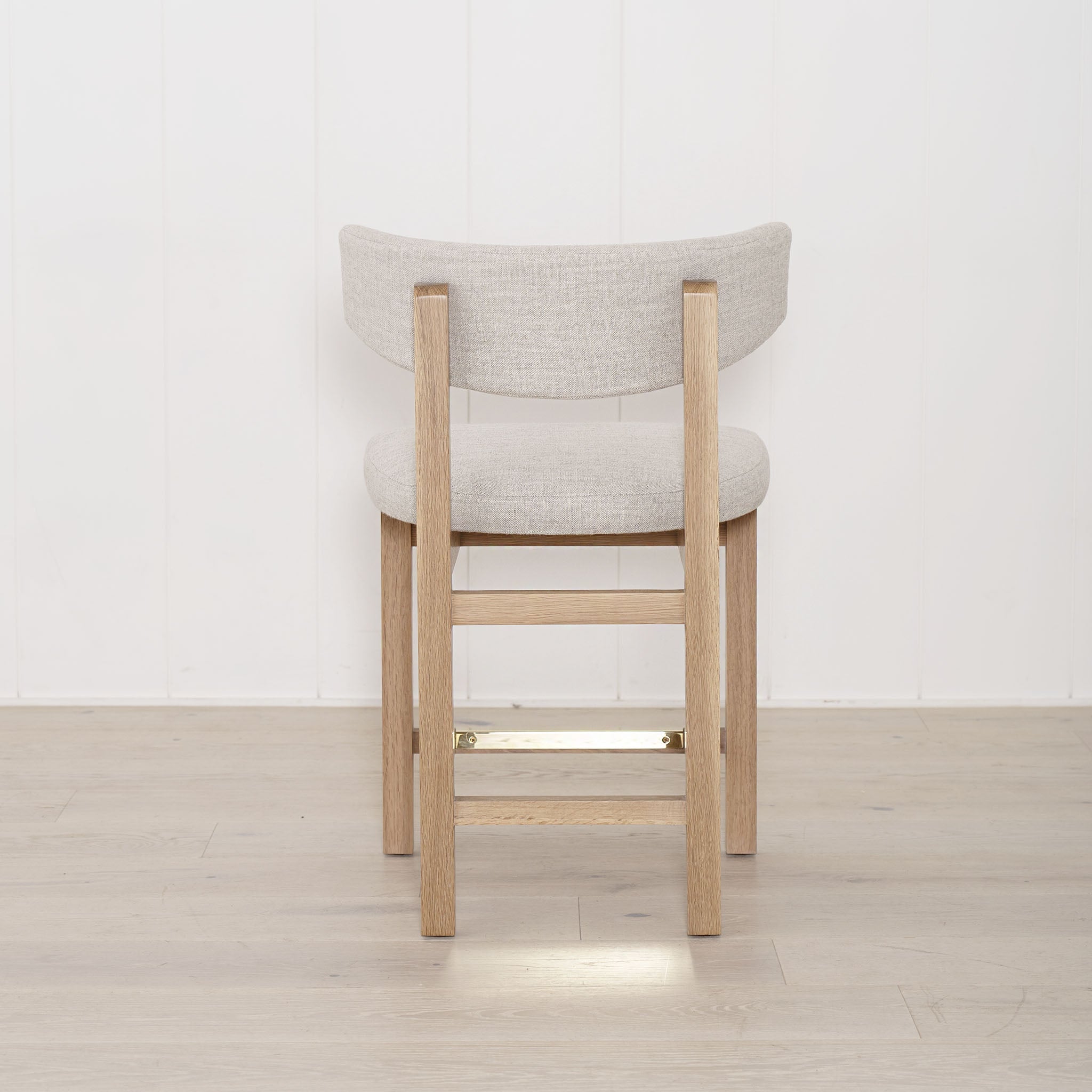 As Shown: Belgian Fog. Oak finished in Mint White Natural.