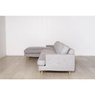 As Shown: Slipcovered in COM. Oak legs finished in Mint White Natural.