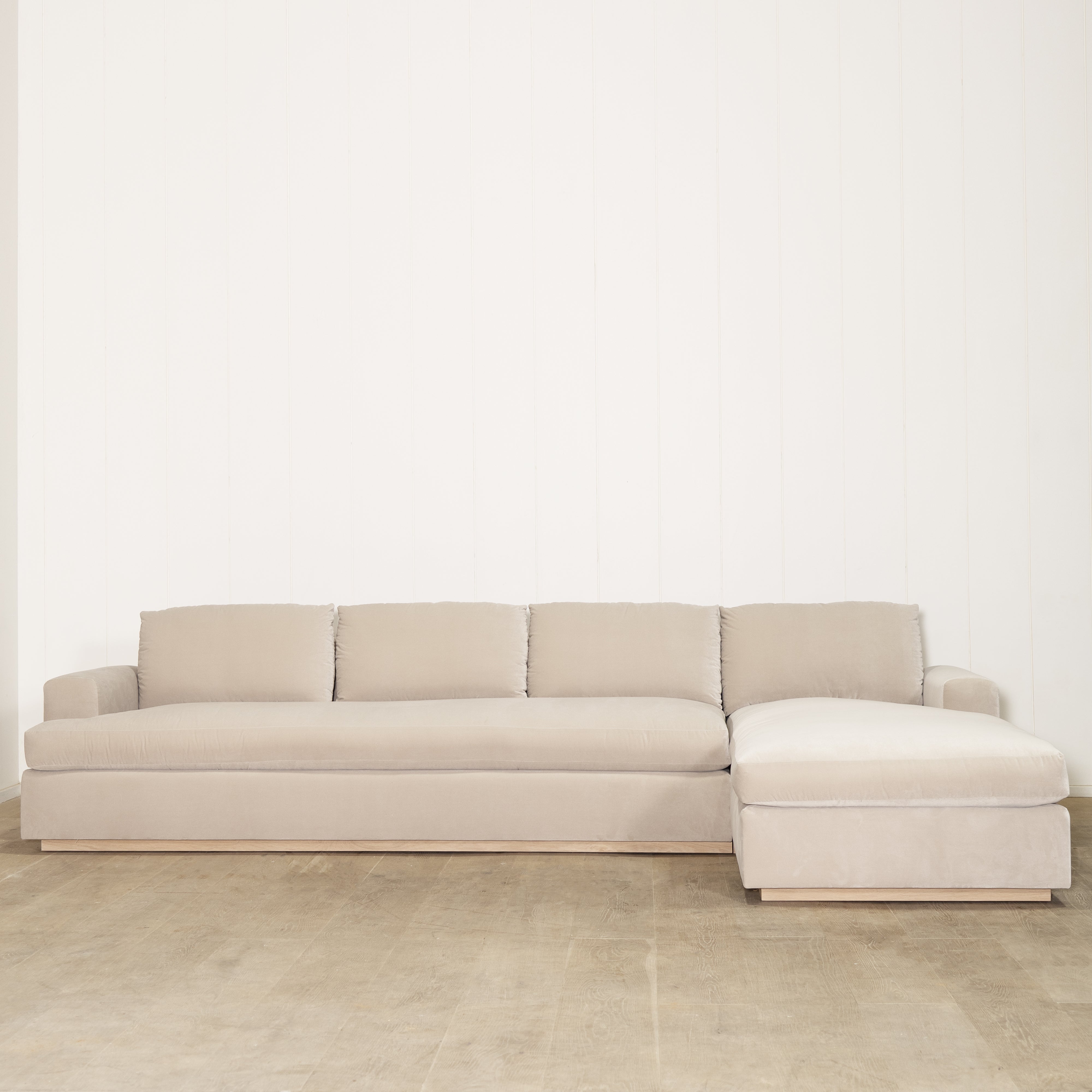 As Shown: in Sky Flax, Mint White Natural finish.