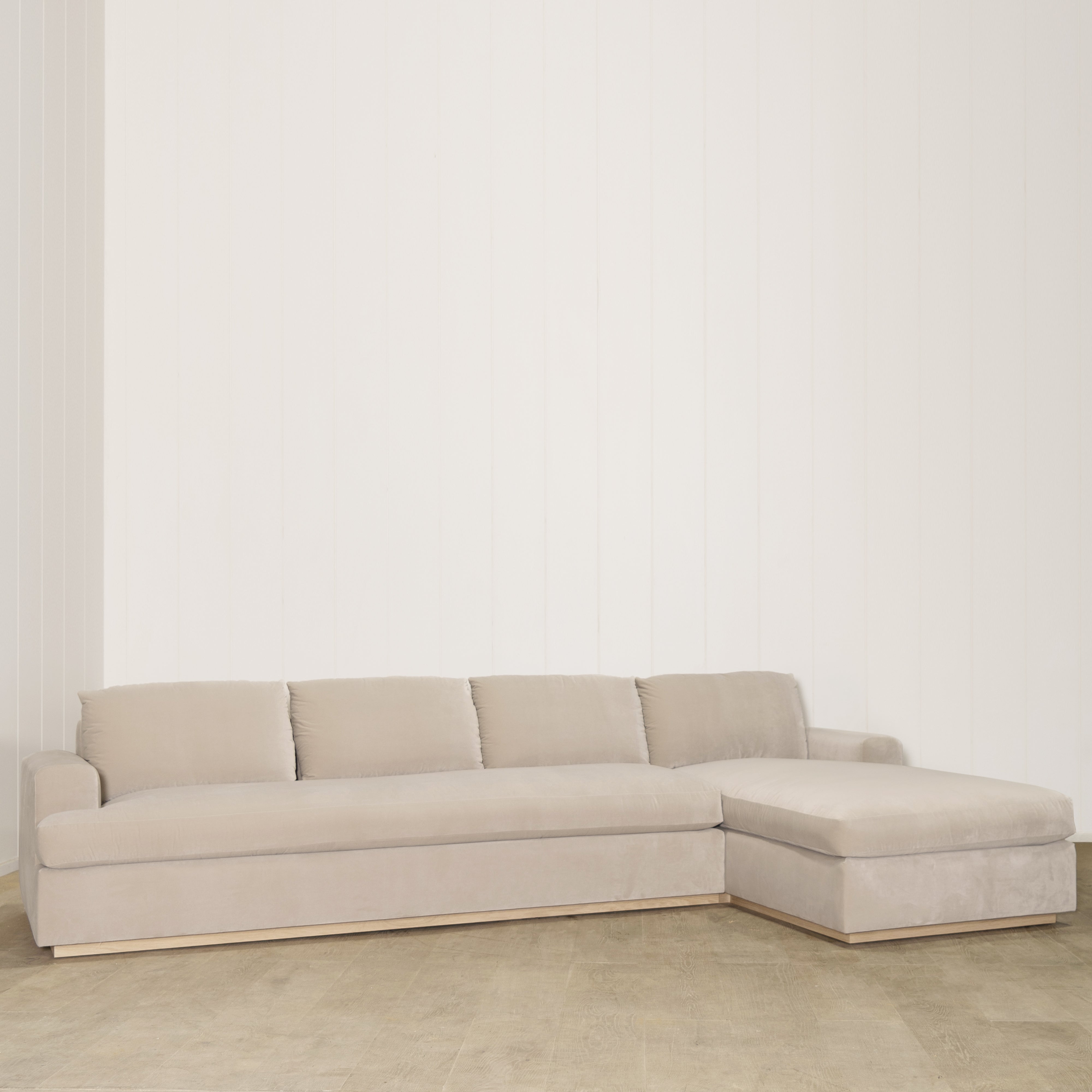 As Shown: in Sky Flax, Mint White Natural finish.