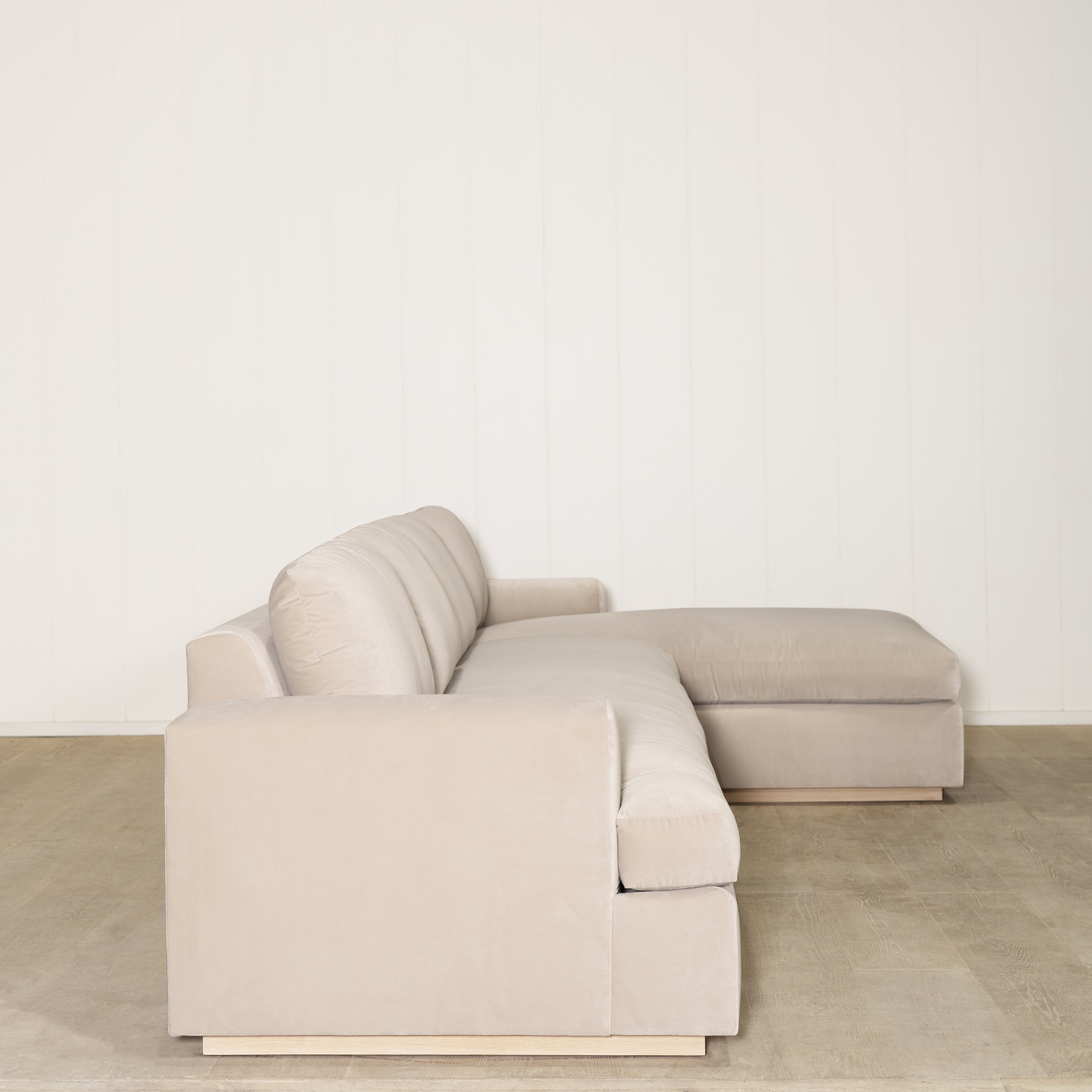 As Shown: in Sky Flax, Mint White Natural finish.