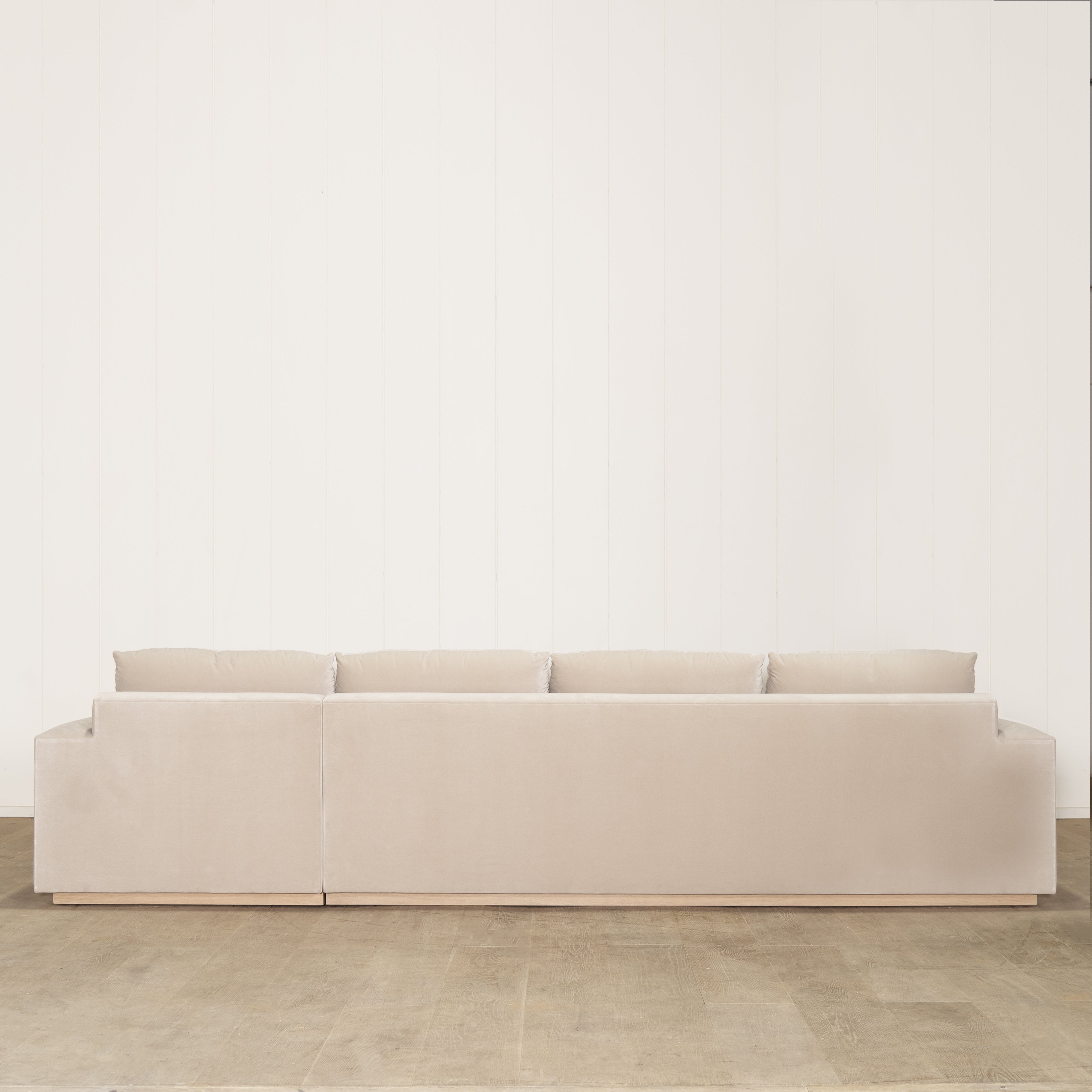 As Shown: in Sky Flax, Mint White Natural finish.