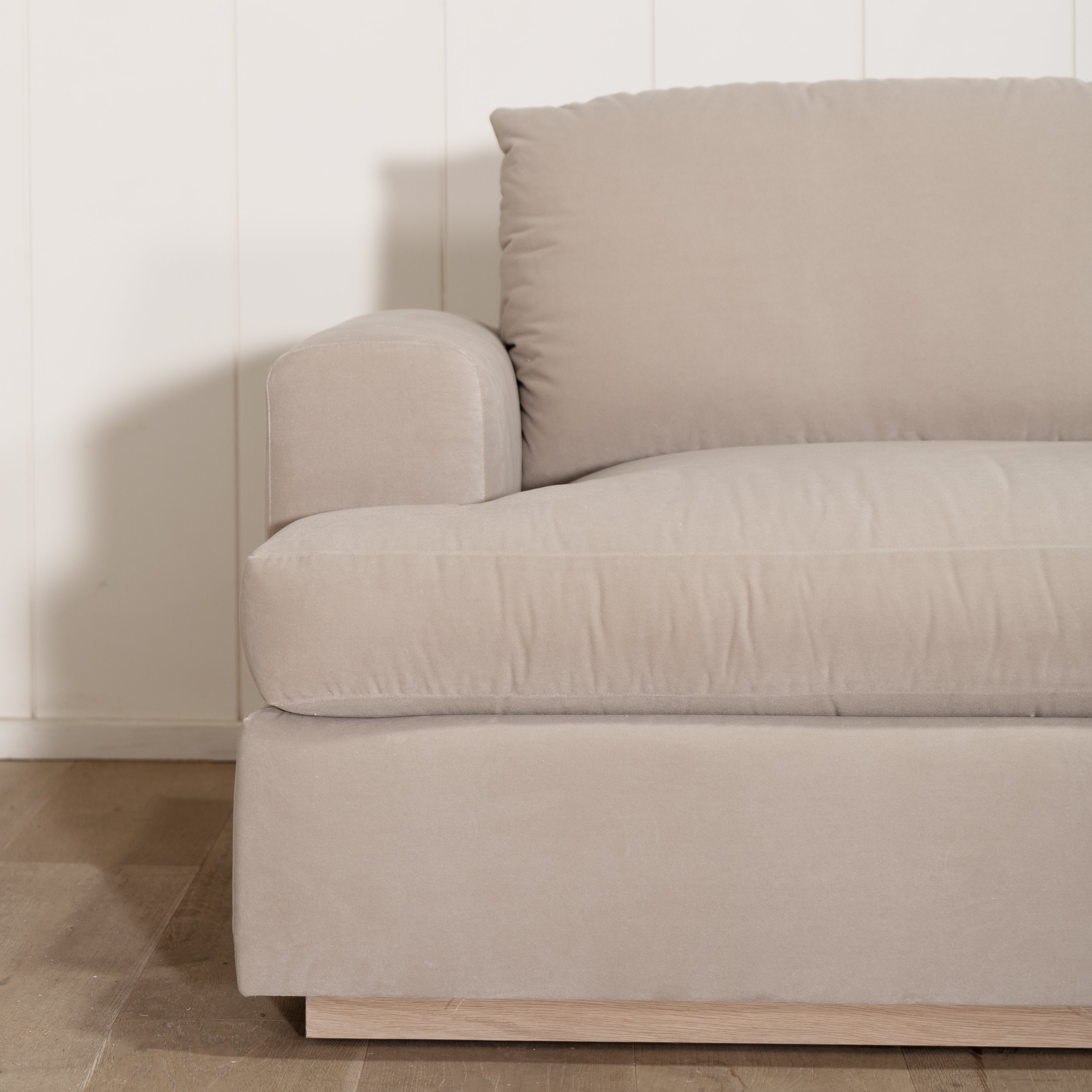 As Shown: in Sky Flax, Mint White Natural finish.