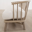 As Shown: in Frame White, oak finished in Mint White Natural.