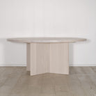 As Shown: in Large, oak finished in Mint White Super White.