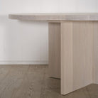 As Shown: in Large, oak finished in Mint White Super White.