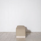 As Shown: in Sheepskin Toast. Oak finished in Mint White / Super White.